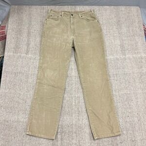 Vintage Levi's Corduroy Pants Mens 34x34 Beige 1980s Orange Tab